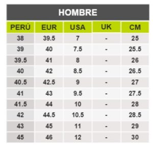 TeCuentoPeru-UMBRO HOMBRE -Tallas Peru-EU-UE